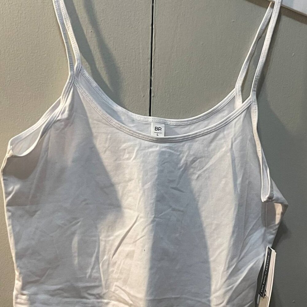 BP White Crop Tank Top Nordstrom Stretch Cami Size L